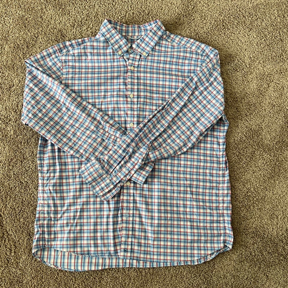 Vineyard Vine men’s performance on-the-go long sleeve button down dress shirt XL